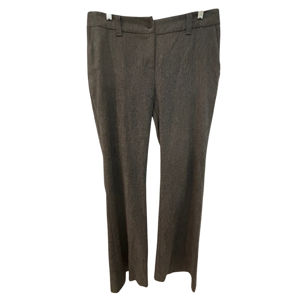 Boden WM221 Womens Charcoal Grey Wool Blend Straight Leg Dress Pants Size 12R
